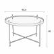 Table Basse Ronde Cupid Large Zuiver Table d'Appoint Métal et Verre Noir 40x62,5x62,5cm