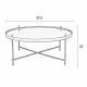 Table Basse Ronde Cupid XXL Zuiver Table d'Appoint Métal et Verre Noir 35x82,5x82,5cm