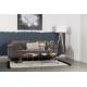 Table Basse Ronde Cupid XXL Zuiver Table d'Appoint Métal et Verre Noir 35x82,5x82,5cm