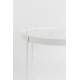 Table d'Appoint Cupid Small Marbre Zuiver Table Basse Ronde Métal Blanc 43x43x45cm