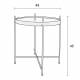 Table d'Appoint Cupid Small Marbre Zuiver Table Basse Ronde Métal Blanc 43x43x45cm