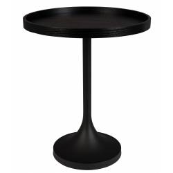 Table d'Appoint Jason Console Table Basse Zuiver Bois et Métal Noir 46x46x56cm