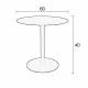 Bout de Canapé Rond Snow M Zuiver Console Table Basse d'Appoint Acier Noir 40x60x60cm