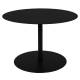 Bout de Canapé Rond Snow M Zuiver Console Table Basse d'Appoint Acier Noir 40x60x60cm