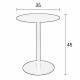 Bout de Canapé Rond Snow S Zuiver Console Sellette Table d'Appoint Acier Noir 35x35x45cm