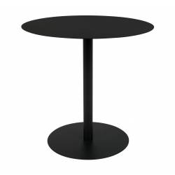 Bout de Canapé Rond Snow S Zuiver Console Sellette Table d'Appoint Acier Noir 35x35x45cm
