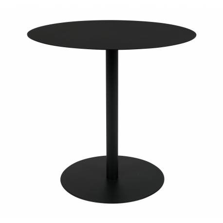 Bout de Canapé Rond Snow S Zuiver Console Sellette Table d'Appoint Acier Noir 35x35x45cm