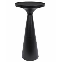 Bout de Canapé Floss Zuiver Guéridon Table d'Appoint Métal Noir 28x28x56cm