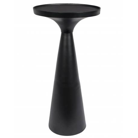 Bout de Canapé Floss Zuiver Guéridon Table d'Appoint Métal Noir 28x28x56cm