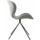 Lot de 2 Chaises Design OMG Zuiver Gris Clair en Tissu 51x56x80cm