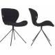 Lot de 2 Chaises Design OMG Zuiver Noir en Tissu 51x56x80cm