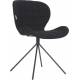 Lot de 2 Chaises Design OMG Zuiver Noir en Tissu 51x56x80cm