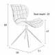 Lot de 2 Chaises Design OMG Zuiver Camel en Tissu 51x56x80cm