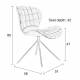 Lot de 2 Chaises Design OMG Zuiver Marron en Polyuréthane 51x56x80cm