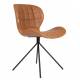 Lot de 2 Chaises Design OMG Zuiver Marron en Polyuréthane 51x56x80cm