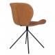 Lot de 2 Chaises Design OMG Zuiver Marron en Polyuréthane 51x56x80cm