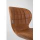 Lot de 2 Chaises Design OMG Zuiver Marron en Polyuréthane 51x56x80cm