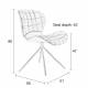 Lot de 2 Chaises Design OMG Zuiver Noir en Polyuréthane 51x56x80cm
