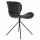 Lot de 2 Chaises Design OMG Zuiver Noir en Polyuréthane 51x56x80cm