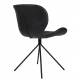 Lot de 2 Chaises Design OMG Zuiver Noir en Polyuréthane 51x56x80cm