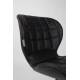 Lot de 2 Chaises Design OMG Zuiver Noir en Polyuréthane 51x56x80cm