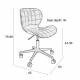 Chaise de Bureau Design OMG Zuiver Chaise Réglable Bleu en Tissu 65x65x88