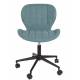 Chaise de Bureau Design OMG Zuiver Chaise Réglable Bleu en Tissu 65x65x88