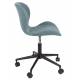 Chaise de Bureau Design OMG Zuiver Chaise Réglable Bleu en Tissu 65x65x88