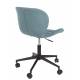 Chaise de Bureau Design OMG Zuiver Chaise Réglable Bleu en Tissu 65x65x88