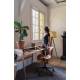 Chaise de Bureau Design OMG Zuiver Chaise Réglable Marron en Polyuréthane 65x65x88