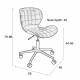 Chaise de Bureau Design OMG Zuiver Chaise Réglable Marron en Polyuréthane 65x65x88