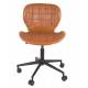 Chaise de Bureau Design OMG Zuiver Chaise Réglable Marron en Polyuréthane 65x65x88