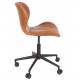 Chaise de Bureau Design OMG Zuiver Chaise Réglable Marron en Polyuréthane 65x65x88