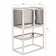 Armoire Boli Dutchbone Meuble de Rangement Placard Métal Gris 35x60x90cm