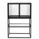 Armoire Boli Dutchbone Meuble de Rangement Placard Métal Gris 35x60x90cm