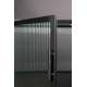 Buffet Haut Boli Dutchbone Vitrine Enfilade Industrielle 4 Portes 1 Etagère Métal Gris 38x90x150cm