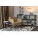 Buffet Haut Boli Dutchbone Vitrine Enfilade Industrielle 4 Portes 1 Etagère Métal Gris 38x90x150cm