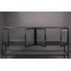 Buffet Haut Boli Dutchbone Vitrine Enfilade Industrielle 4 Portes 1 Etagère Métal Gris 38x90x150cm