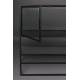 Buffet Haut Boli Dutchbone Vitrine Enfilade Industrielle 4 Portes 1 Etagère Métal Gris 38x90x150cm