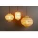 Suspension Ming Plafonnier Asiatique Luminaire à Suspendre en Tissu 50x50x170cm