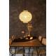 Suspension Ming Plafonnier Asiatique Luminaire à Suspendre en Tissu 50x50x170cm