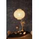 Suspension Ming Plafonnier Asiatique Luminaire à Suspendre en Tissu 50x50x170cm