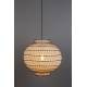 Suspension Ming Plafonnier Asiatique Luminaire à Suspendre en Tissu 50x50x170cm