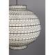 Suspension Ming Plafonnier Asiatique Luminaire à Suspendre en Tissu 50x50x170cm