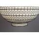 Suspension Ming Plafonnier Asiatique Luminaire à Suspendre en Tissu 50x50x170cm