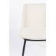 Lot de 2 Chaises Lionel Woody Assises de Table Beige en Tissu et Acier 49,6x63x80cm