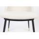 Lot de 2 Chaises Lionel Woody Assises de Table Beige en Tissu et Acier 49,6x63x80cm