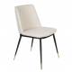 Lot de 2 Chaises Lionel Woody Assises de Table Beige en Tissu et Acier 49,6x63x80cm