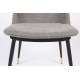Lot de 2 Chaises Lionel Woody Assises de Table Gris Clair en Tissu et Acier 49,6x63x80cm
