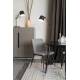 Lot de 2 Chaises Lionel Woody Assises de Table Gris Clair en Tissu et Acier 49,6x63x80cm